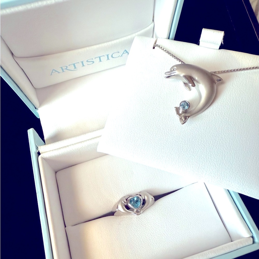 Artistica Dolphin Necklace and Ring